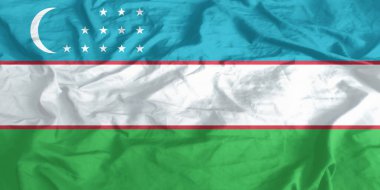 Özbekistan Bayrağı Yakından Dalgalanıyor