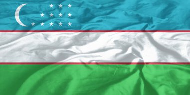 Özbekistan Bayrağı Yakından Dalgalanıyor