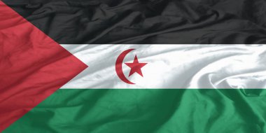 Sahra Arap Bayrağı Yakından Dalgalanıyor