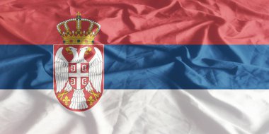 Sırbistan Bayrak Rüzgarı Yakından Dalgalanıyor