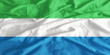 Sierra Leone Bayrak Rüzgarı Yakından Dalgalanıyor