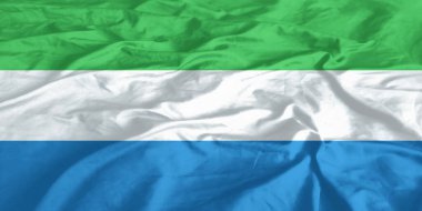 Sierra Leone Bayrak Rüzgarı Yakından Dalgalanıyor