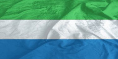 Sierra Leone Bayrak Rüzgarı Yakından Dalgalanıyor