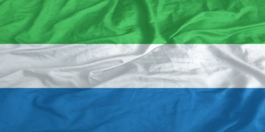 Sierra Leone Bayrak Rüzgarı Yakından Dalgalanıyor