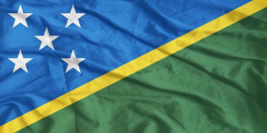 Solomon Adaları Bayrak Rüzgarı Yakından Dalgalanıyor