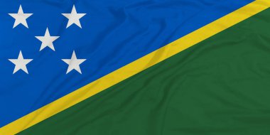 Solomon Adaları Bayrak Rüzgarı Yakından Dalgalanıyor