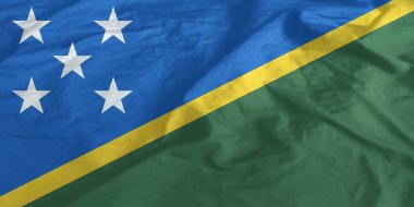 Solomon Adaları Bayrak Rüzgarı Yakından Dalgalanıyor