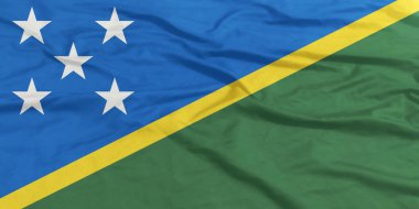 Solomon Adaları Bayrak Rüzgarı Yakından Dalgalanıyor