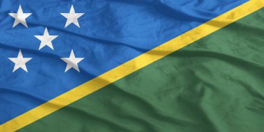 Solomon Adaları Bayrak Rüzgarı Yakından Dalgalanıyor