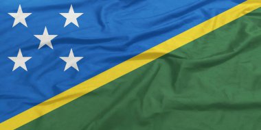 Solomon Adaları Bayrak Rüzgarı Yakından Dalgalanıyor