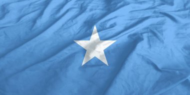 Somali Bayrak Rüzgarı Yakından Dalgalanır