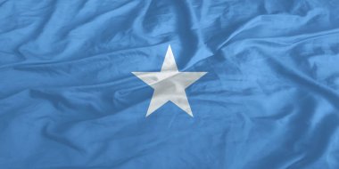 Somali Bayrak Rüzgarı Yakından Dalgalanır