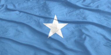 Somali Bayrak Rüzgarı Yakından Dalgalanır