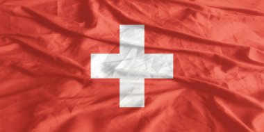 İsviçre Bayrak Rüzgarı Yakından Dalgalanıyor