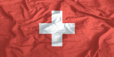 İsviçre Bayrak Rüzgarı Yakından Dalgalanıyor