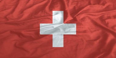 İsviçre Bayrak Rüzgarı Yakından Dalgalanıyor