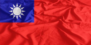 Tayvan Bayrağı Rüzgarı Yakından Dalgalanıyor