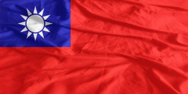 Tayvan Bayrağı Rüzgarı Yakından Dalgalanıyor