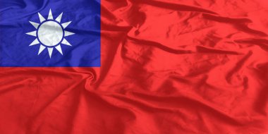 Tayvan Bayrağı Rüzgarı Yakından Dalgalanıyor