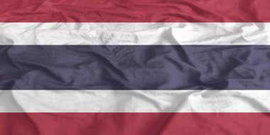Tayland Bayrak Rüzgarı Yakından Dalgalanıyor