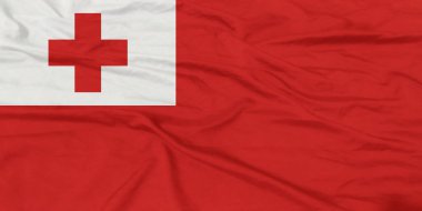 Tonga Bayrak Rüzgarı Yakından Dalgalanır