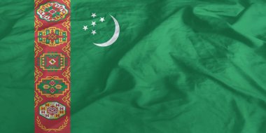 Türkmenistan Bayrak Rüzgarı Yakından Dalgalanıyor
