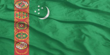 Türkmenistan Bayrak Rüzgarı Yakından Dalgalanıyor