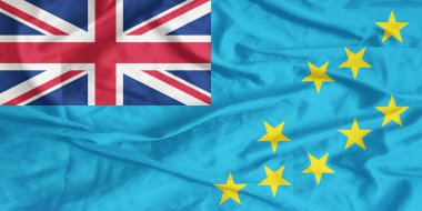 Tuvalu Bayrak Rüzgarı Yakından Dalgalanır