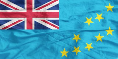 Tuvalu Bayrak Rüzgarı Yakından Dalgalanır