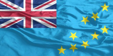 Tuvalu Flag Wind Waving Close Up clipart