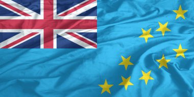 Tuvalu Bayrak Rüzgarı Yakından Dalgalanır