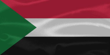 Sudan Bayrak Rüzgarı Dalgalanan Canlandırma