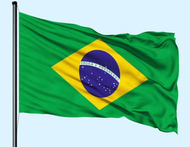 Brezilya Bayrak Rüzgarı Direğiyle Dalgalanıyor