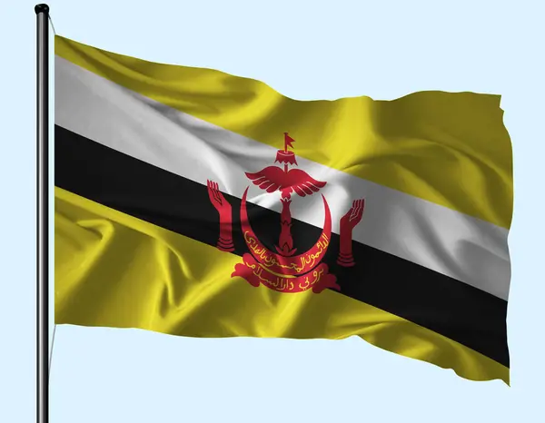 Brunei Flag Wind Winging with Pole