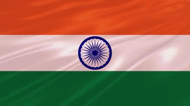 Hindistan Bayrağı Dalgalanan Dalgalar Kapanış Bharatı