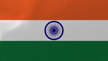 Hindistan Bayrağı Dalgalanan Dalgalar Kapanış Bharatı