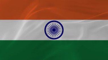 Hindistan Bayrağı Dalgalanan Dalgalar Kapanış Bharatı