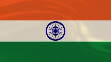 Hindistan Bayrağı Dalgalanan Dalgalar Kapanış Bharatı