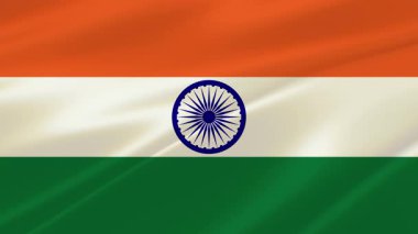 Hindistan Bayrağı Dalgalanan Dalgalar Kapanış Bharatı