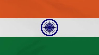 Hindistan Bayrağı Dalgalanan Dalgalar Kapanış Bharatı