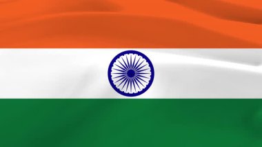 Hindistan Bayrağı Dalgalanan Dalgalar Kapanış Bharatı