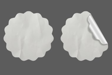 Blank Sticker Texture Design For Mockup Template Set