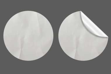 Blank Sticker Texture Design For Mockup Template Set