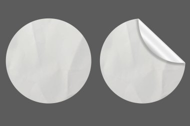 Blank Sticker Texture Design For Mockup Template Set