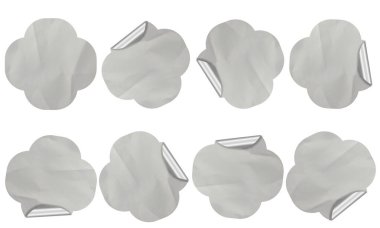Blank Sticker Texture Design For Mockup Template Set