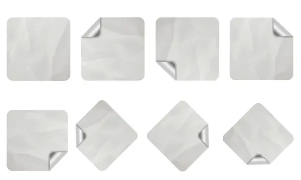 Blank Sticker Texture Design For Mockup Template Set