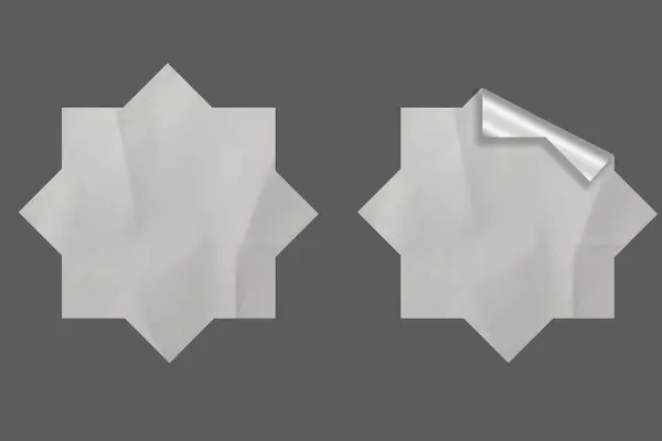 Blank Sticker Texture Design For Mockup Template Set