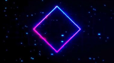 Neon soyut bir arkaplanın 3 boyutlu canlandırması