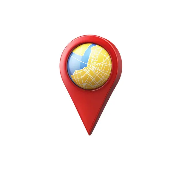 Harita işaretleyici. 3d illüstrasyon