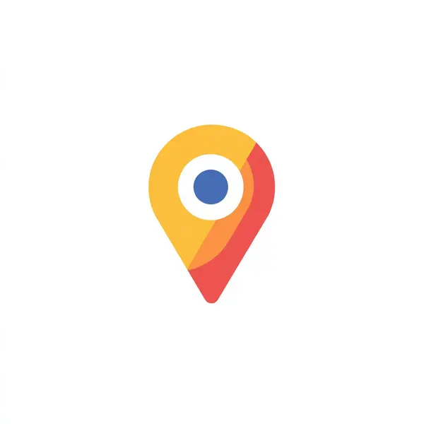 GPS konumu düz simge. 3d tasarım